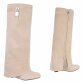 Damen High-Heel Stiefel - beige