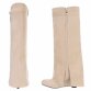 Damen High-Heel Stiefel - beige