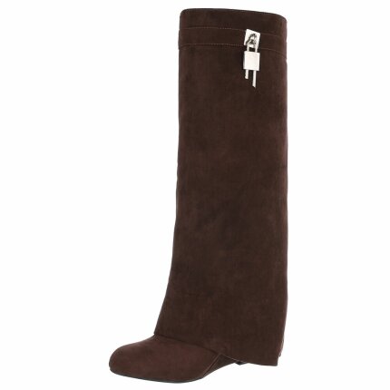 Damen High-Heel Stiefel - brown