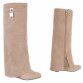 Damen High-Heel Stiefel - kheki