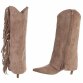 Damen High-Heel Stiefel - khaki