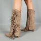 Damen High-Heel Stiefel - khaki