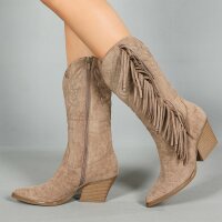 Damen High-Heel Stiefel - khaki