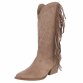 Damen High-Heel Stiefel - khaki