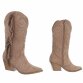 Damen High-Heel Stiefel - khaki