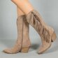 Damen High-Heel Stiefel - khaki