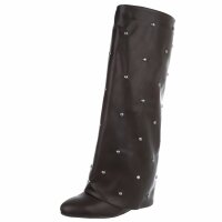 Damen High-Heel Stiefel - brown