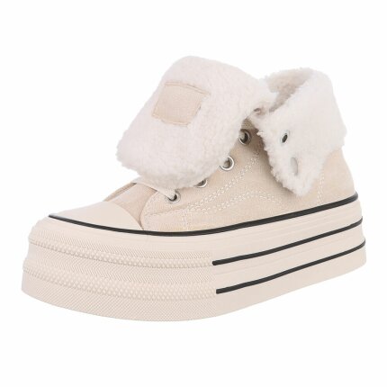 Damen High-Sneakers - beige