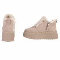 Damen High-Sneakers - beige