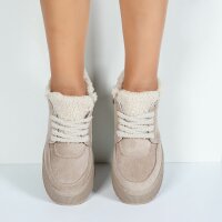 Damen High-Sneakers - beige