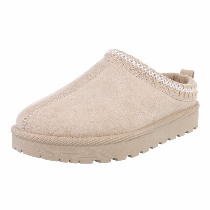 Damen Pantoletten - beige