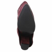 Damen High-Heel Stiefel - winesuede