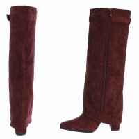 Damen High-Heel Stiefel - winesuede