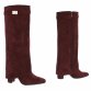 Damen High-Heel Stiefel - winesuede