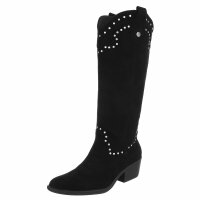 Damen Western- & Bikerboots - blacksuede