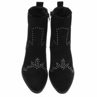 Damen Western- & Bikerboots - blacksuede