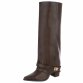 Damen High-Heel Stiefel - brownpu