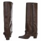 Damen High-Heel Stiefel - brownpu