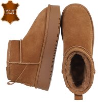 Damen Winterstiefeletten - camel