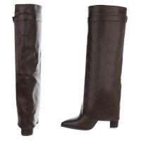 Damen High-Heel Stiefel - brown