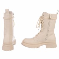 Damen Schnürstiefeletten - beige