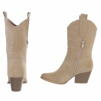 Damen Western- & Bikerboots - khaki