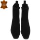 Damen Echtleder Western- & Bikerboots - black