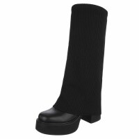 Damen High-Heel Stiefeletten - black