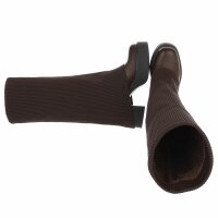Damen High-Heel Stiefeletten - brown