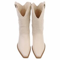 Damen Western- & Bikerboots - beige