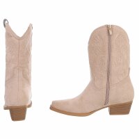 Damen Western- & Bikerboots - beige