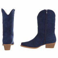 Damen Western- & Bikerboots - dkblue