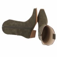 Damen Western- & Bikerboots - green