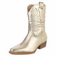 Damen Western- & Bikerboots - gold