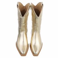 Damen Western- & Bikerboots - gold