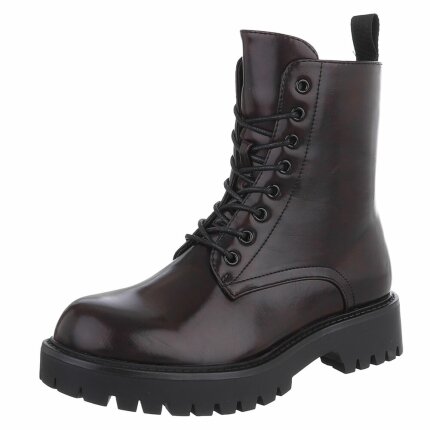 Damen Schnürstiefeletten - wine