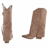 Damen Western- & Bikerboots - khaki