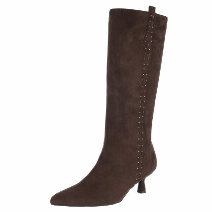 Damen High-Heel Stiefel - brown