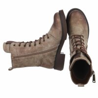 Damen Schnürstiefeletten - beige