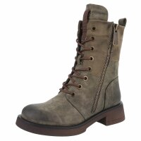 Damen Schnürstiefeletten - dkgreen