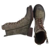 Damen Schnürstiefeletten - dkgreen