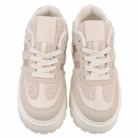 Damen Low-Sneakers - beige
