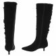 Damen High-Heel Stiefel - blacksuede