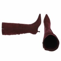 Damen High-Heel Stiefel - winesuede