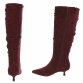 Damen High-Heel Stiefel - winesuede