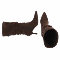 Damen High-Heel Stiefel - brownsuede
