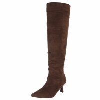 Damen Overknee-Stiefel - brownsuede