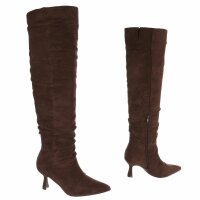 Damen Overknee-Stiefel - brownsuede