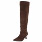 Damen Overknee-Stiefel - brownsuede