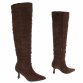 Damen Overknee-Stiefel - brownsuede